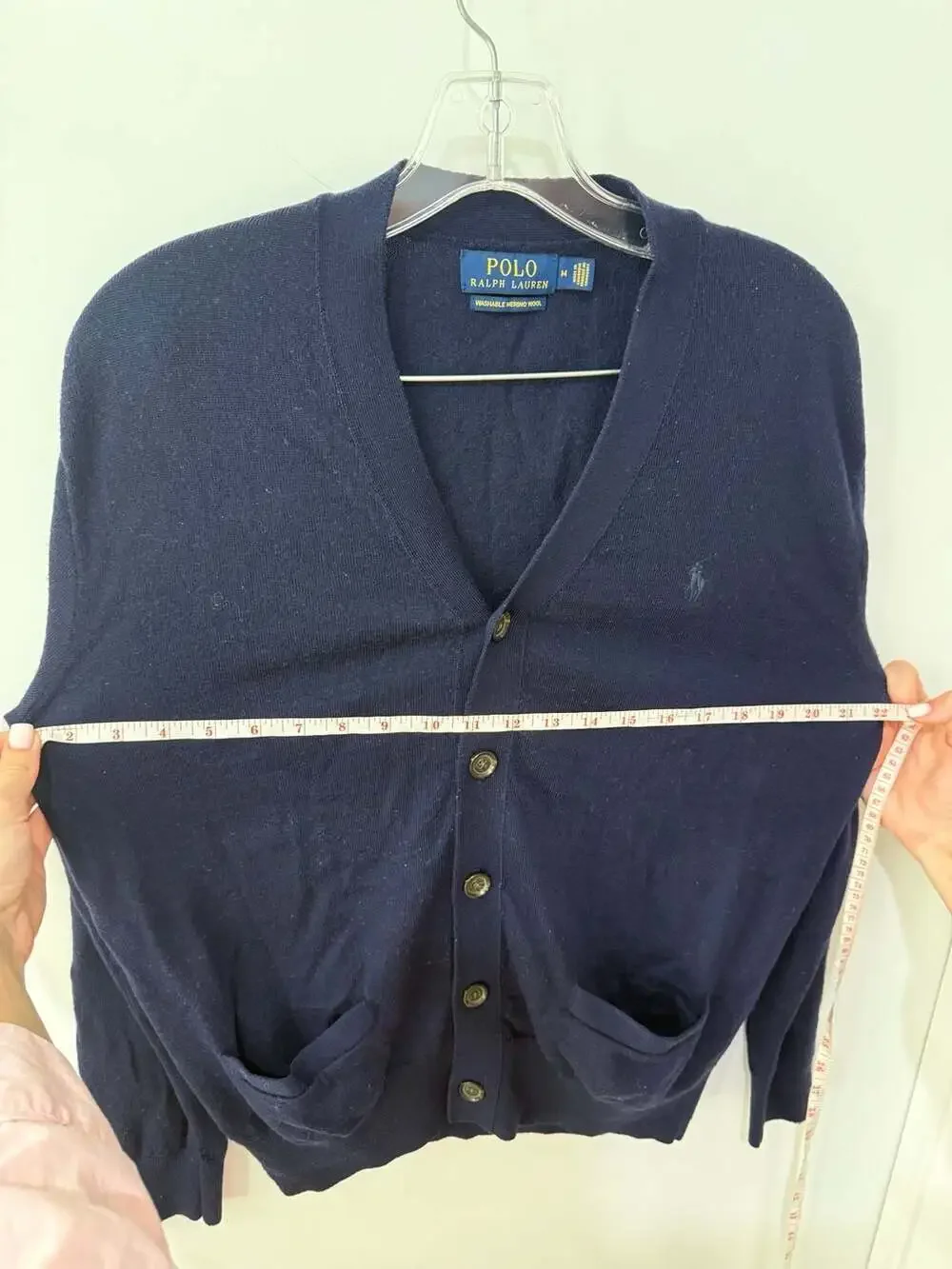 Polo Ralph Lauren Washable Merino Wool V-Neck Cardigan Sweater